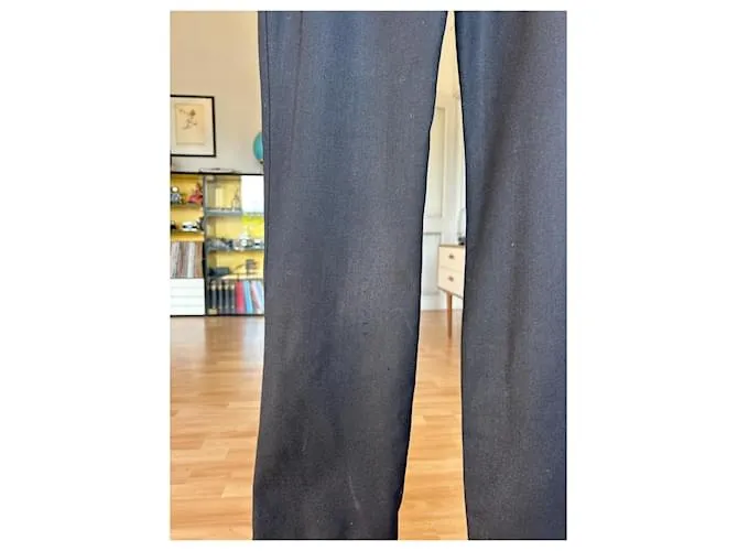 Pantalón recto negro vintage de Hermès 