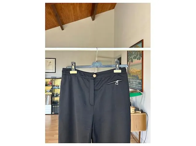 Pantalón recto negro vintage de Hermès 