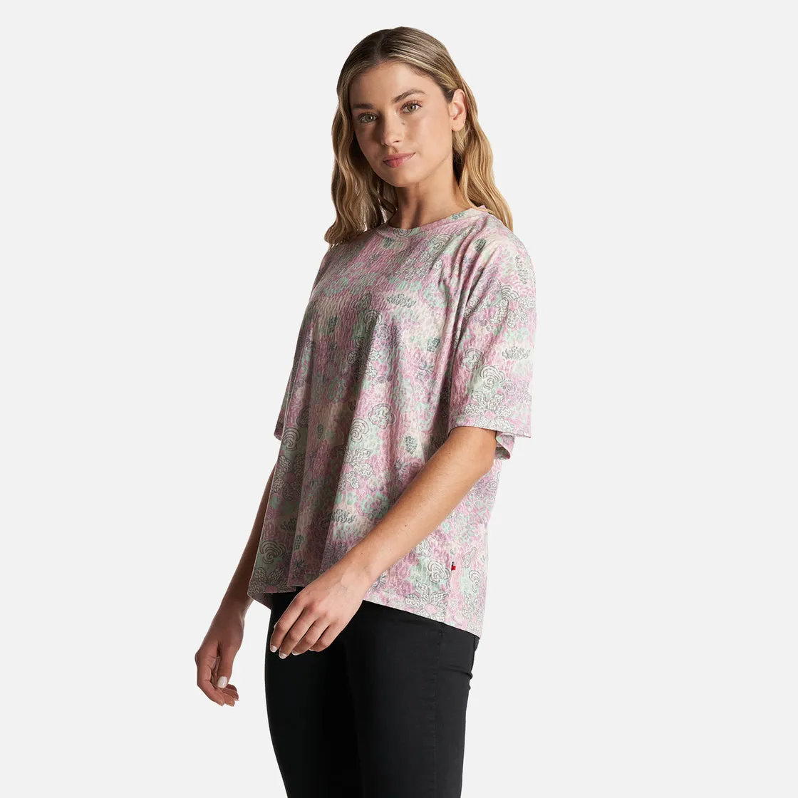 Polera Mujer Coralisima Print Crema Haka Honu