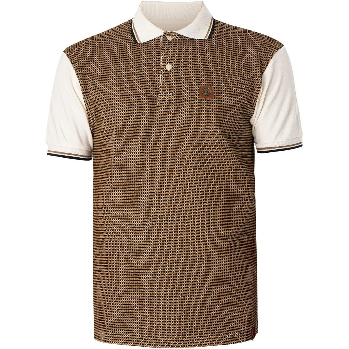 Polo Con Panel De Jacquard Ojo De Perdiz