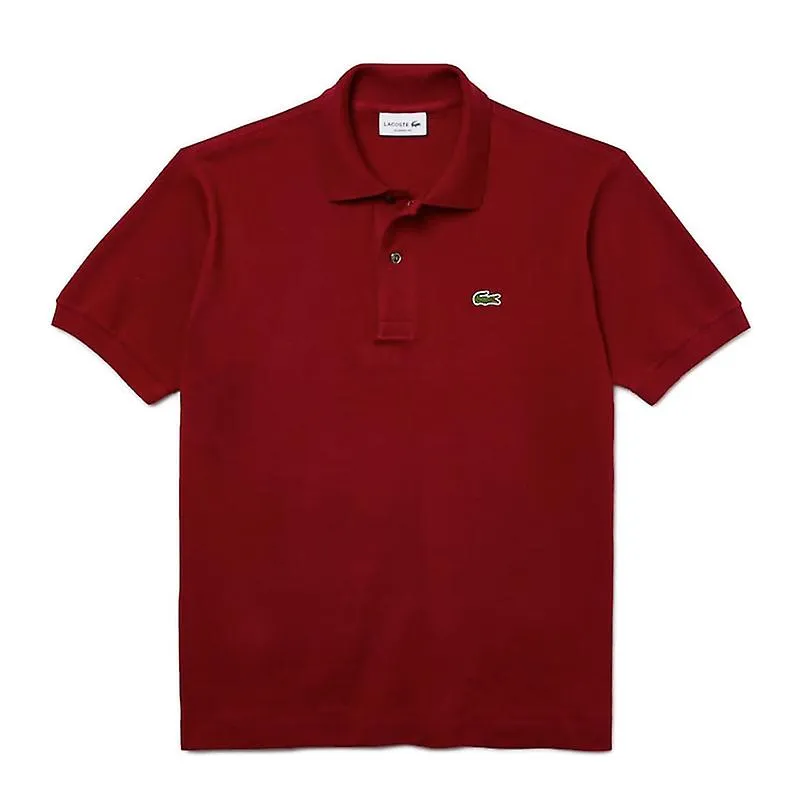 Polo Hombre Lacoste Rojo L1212 Manga Corta Ajuste Clásico Algodón