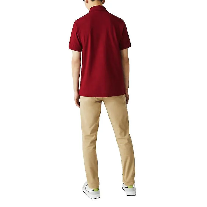 Polo Hombre Lacoste Rojo L1212 Manga Corta Ajuste Clásico Algodón