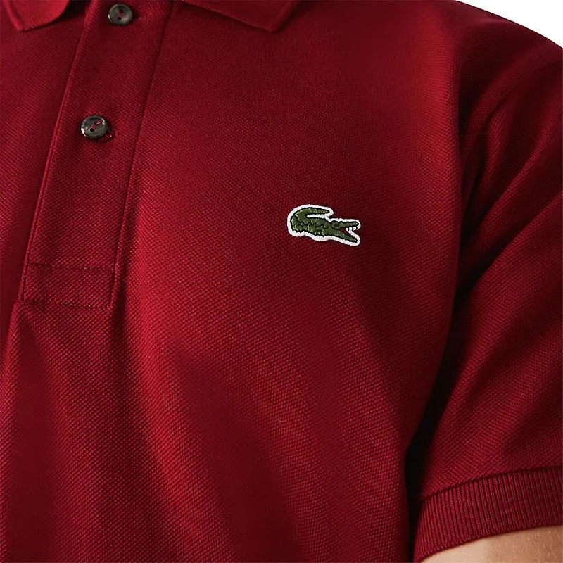 Polo Hombre Lacoste Rojo L1212 Manga Corta Ajuste Clásico Algodón