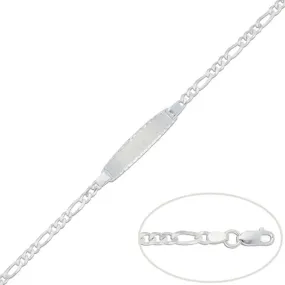 Pulsera con Placa Plata 3,5mm.