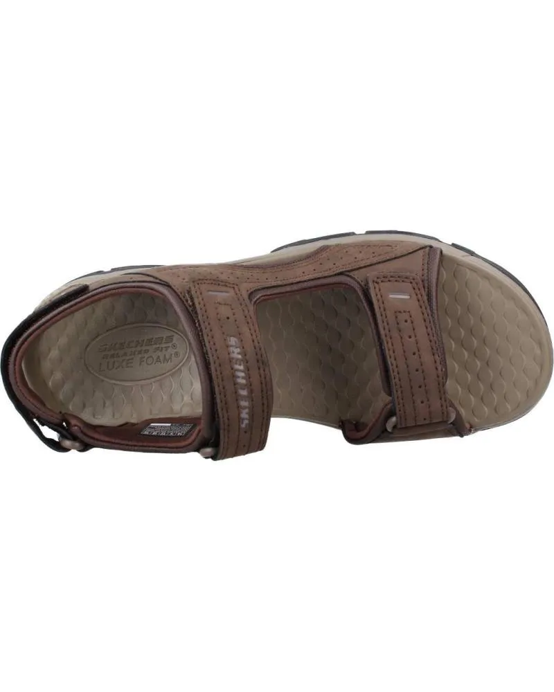 SANDALIAS DE HOMBRE SKECHERS TRESMEN  GARO MARRON