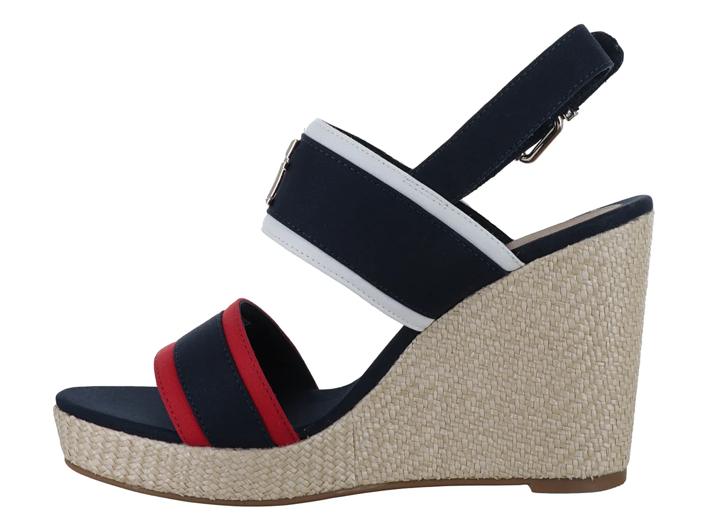 Sandalias Tommy Hilfiger Insignia Azul Para Mujer