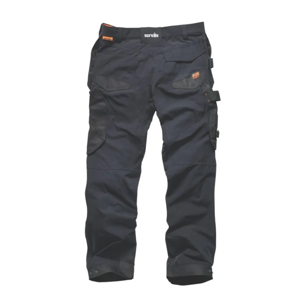 Scruffs Pro Flex Plus, pantalón de trabajo, negro (cintura 32