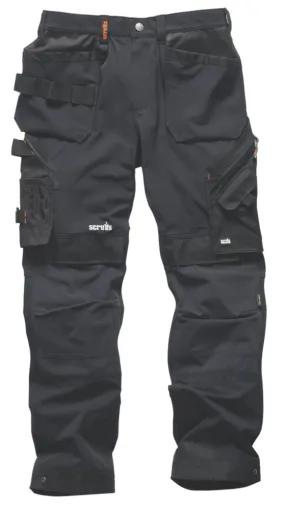 Scruffs Pro Flex Plus, pantalón de trabajo, negro (cintura 32, largo 34)