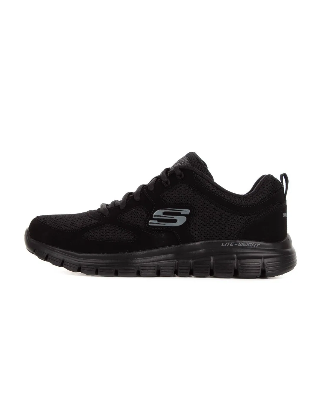 SKECHERS  ZAPATILLAS NEGRAS BURNS AGOURA HOMBRE