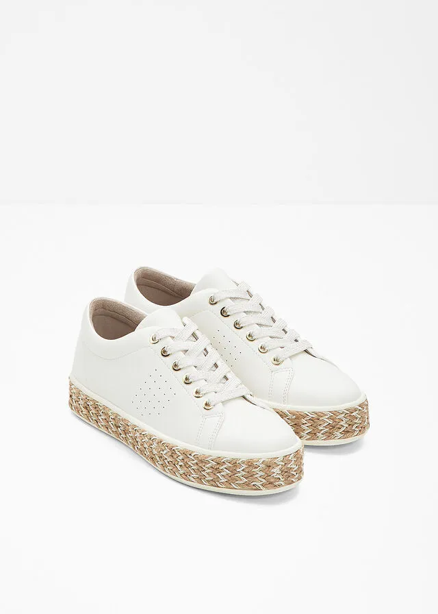 Sneakers bajos con plataforma Blanco