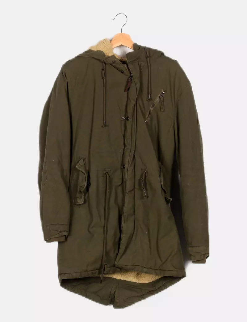 Springfield Parka verde con capucha