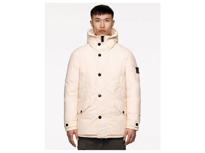 STONE ISLAND ISLA DE LA PIEDRA 42732 CREMA NASLAN LIGHT WATRO DOWNTC BLANCO 