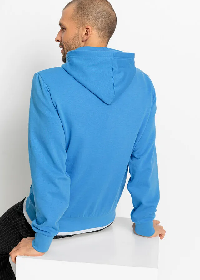 Sudadera con capucha azul brillante