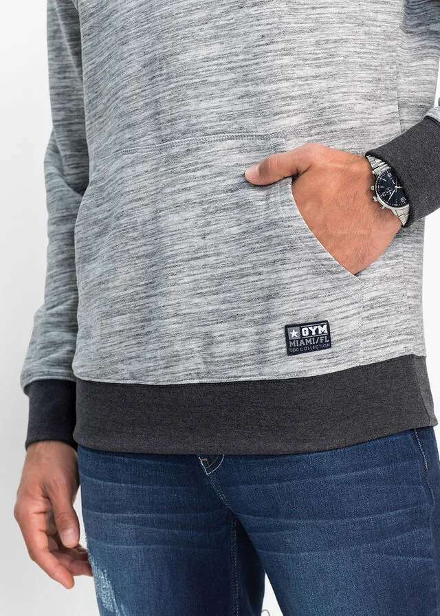 Sudadera con capucha Gris jaspeado