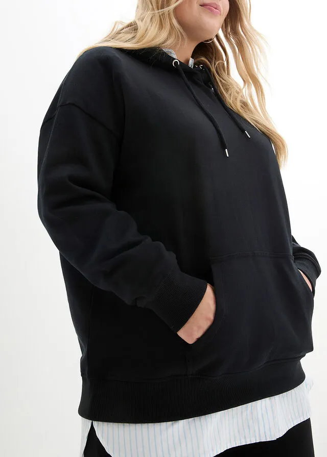 Sudadera holgada con capucha Negro