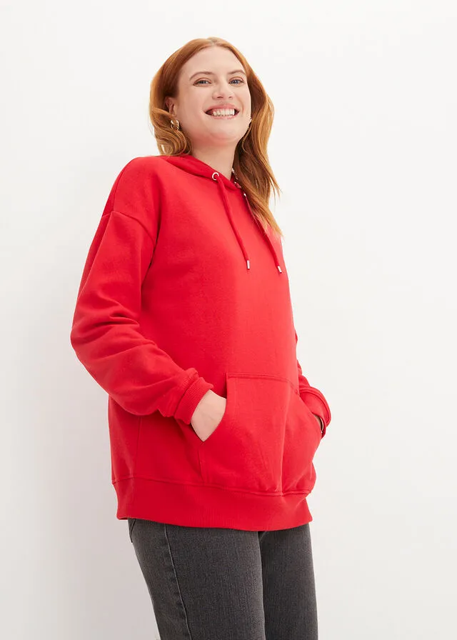 Sudadera holgada con capucha Rojo