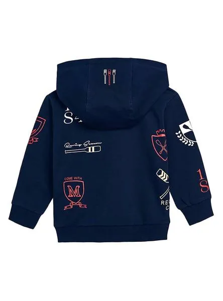 sudadera mayoral escudos marino para niño