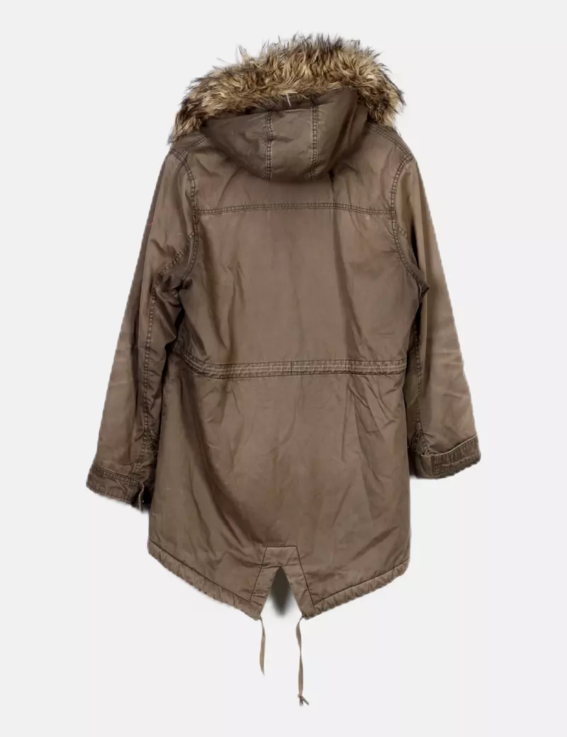 Superdry Parka con capucha verde