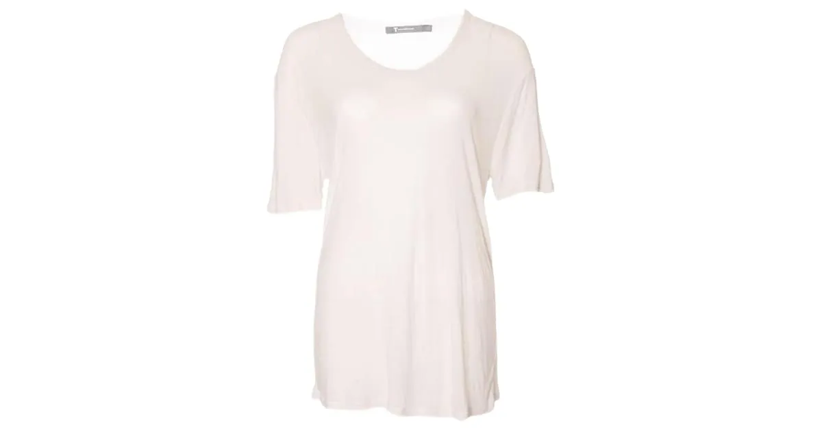 T By Alexander Wang T por Alexander Wang, camisa color crema. 