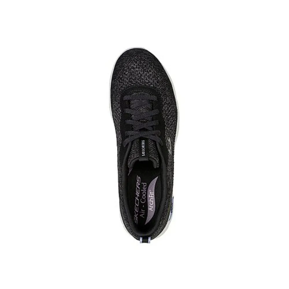 TENIS MUJER SKECHERS ARCH FIT  REFINE  NEGRO  BLANCO