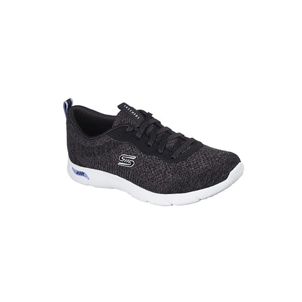 TENIS MUJER SKECHERS ARCH FIT  REFINE  NEGRO  BLANCO