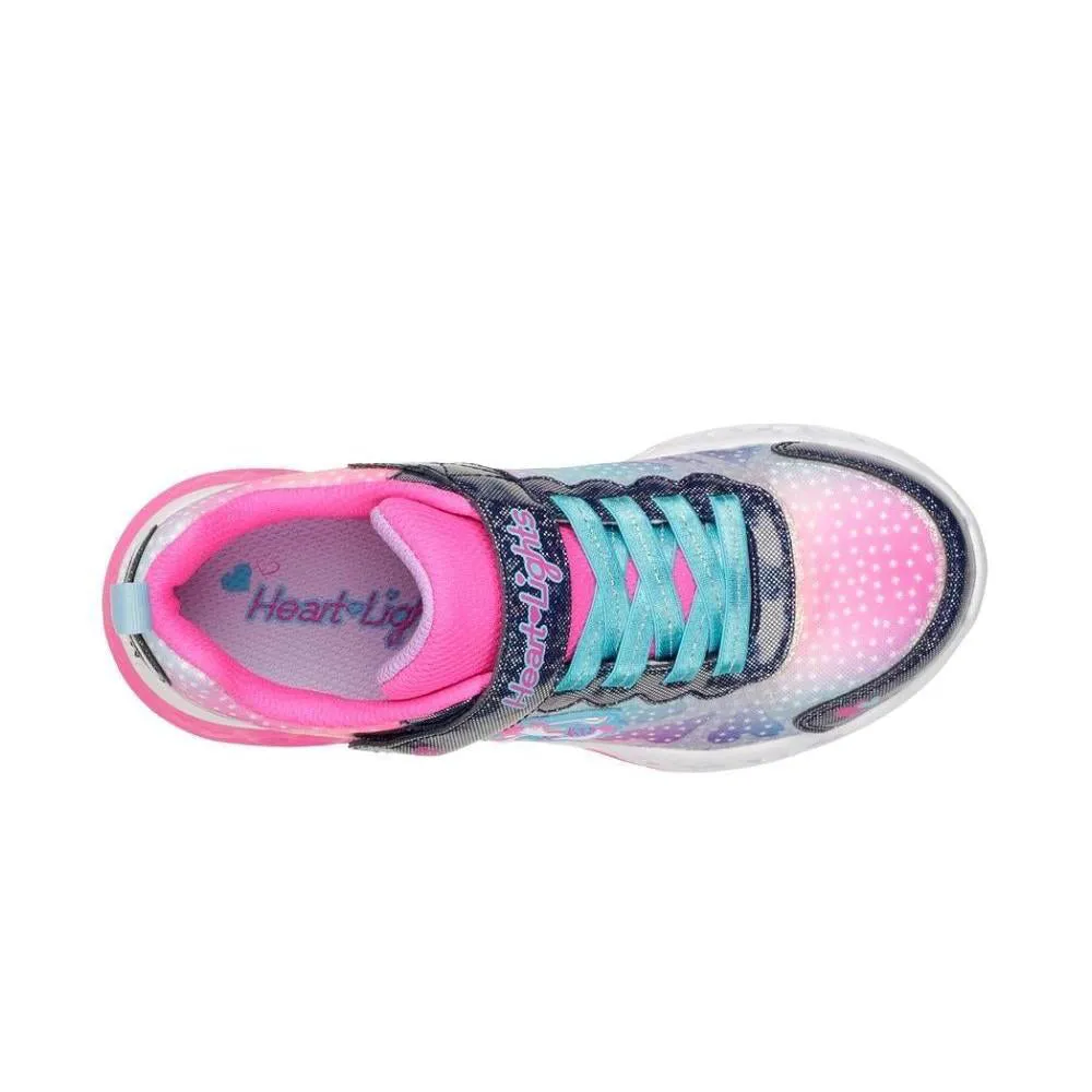 TENIS NIA SKECHERS FLUTTER HEART LIGHTS  ROSA