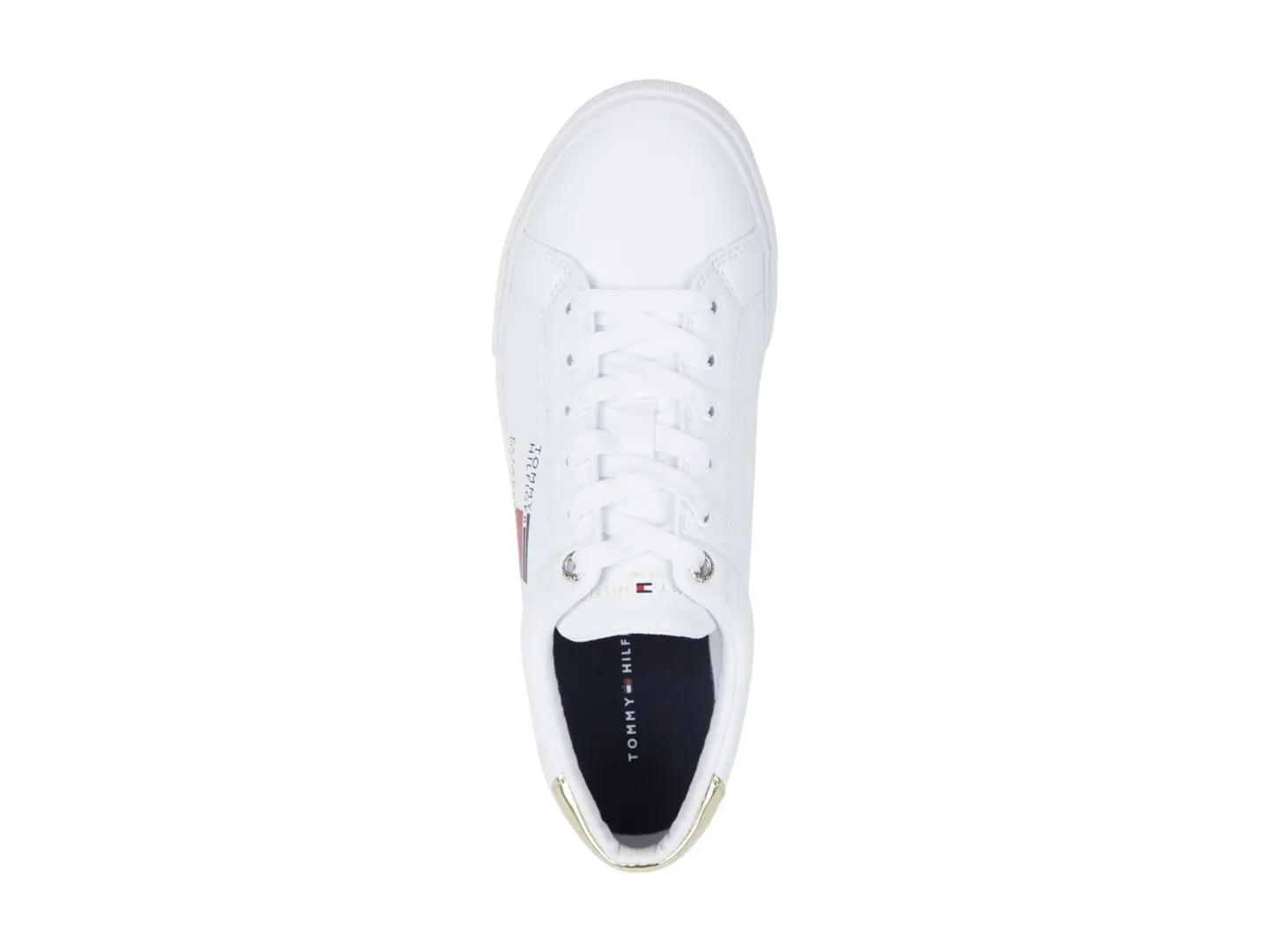 Tenis Tommy Hilfiger Flag Blanco Para Mujer