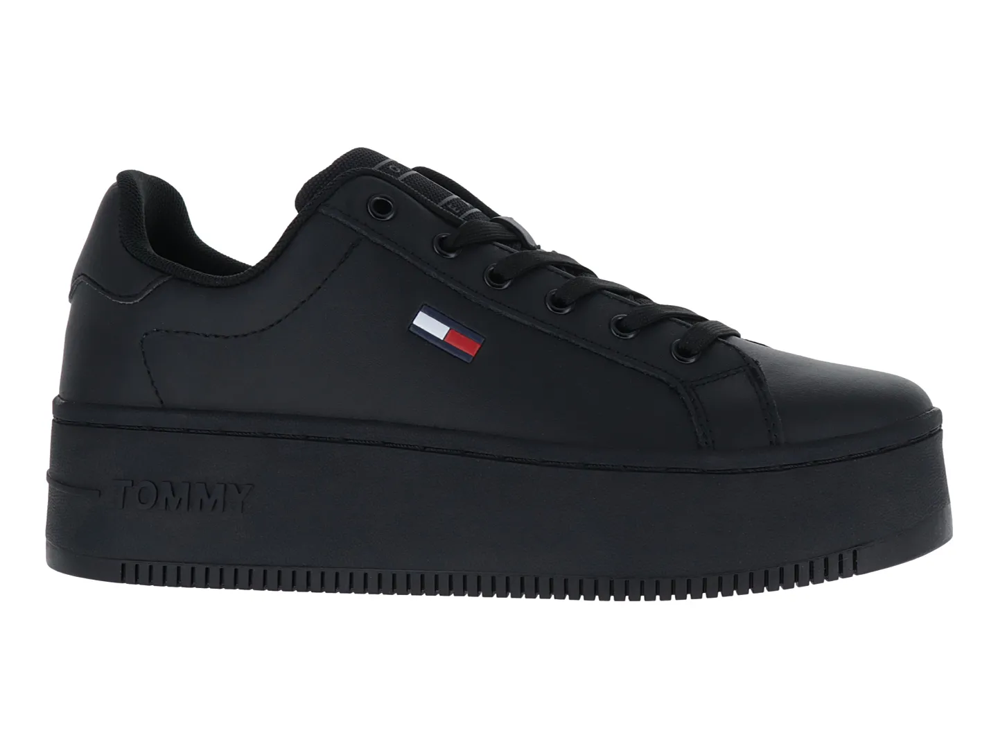 Tenis Tommy Hilfiger Flatform Negro Para Mujer