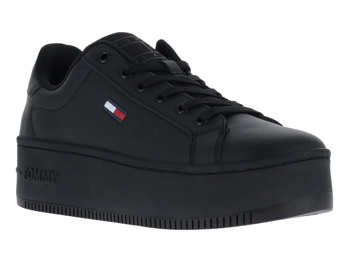 Tenis Tommy Hilfiger Flatform Negro Para Mujer