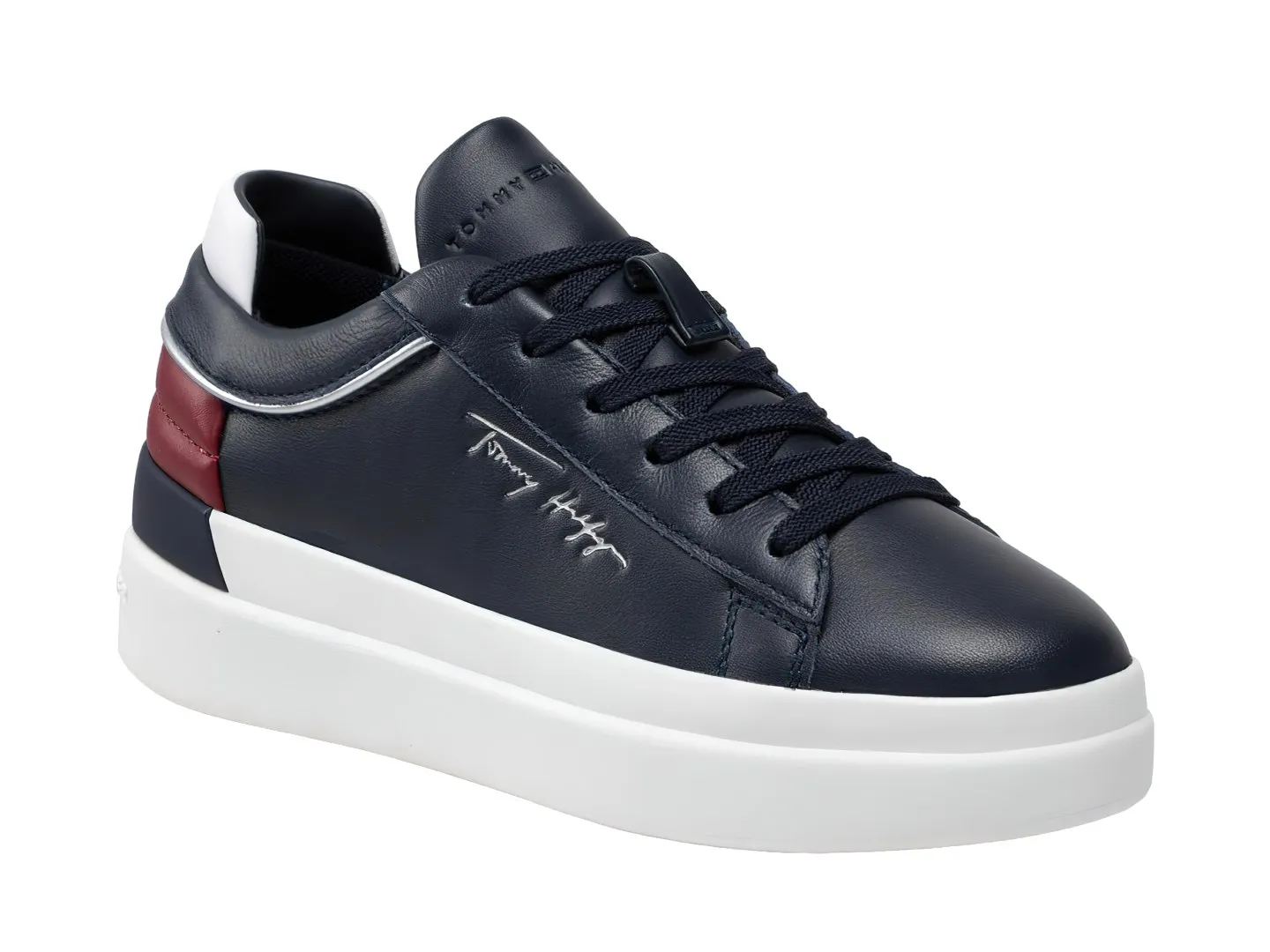 Tenis Tommy Hilfiger Fw06511 Negro Para Mujer