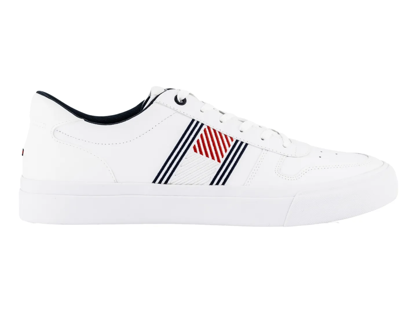 Tenis Tommy Hilfiger Leather Flag Blanco Para Hombre