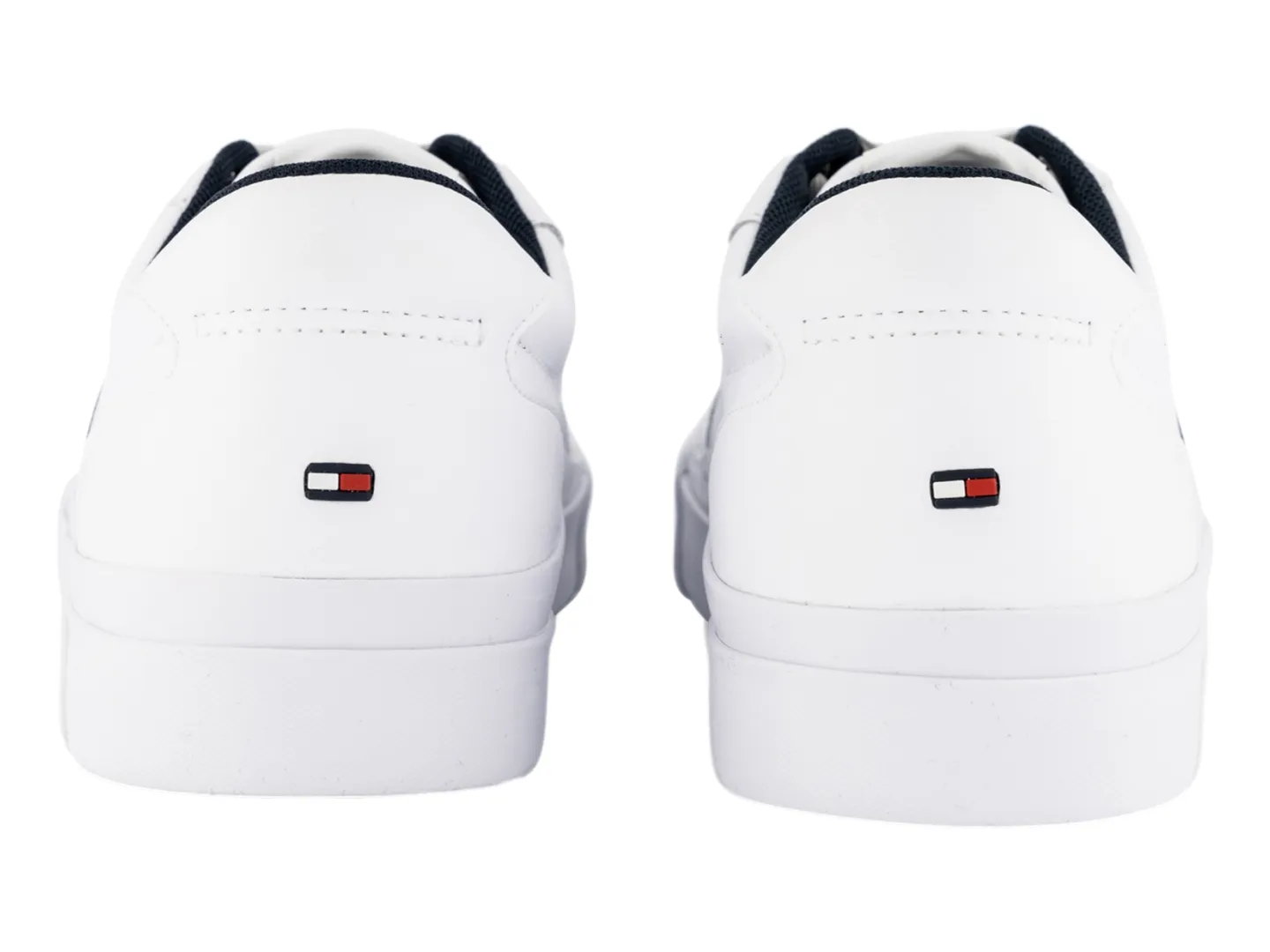 Tenis Tommy Hilfiger Leather Flag Blanco Para Hombre