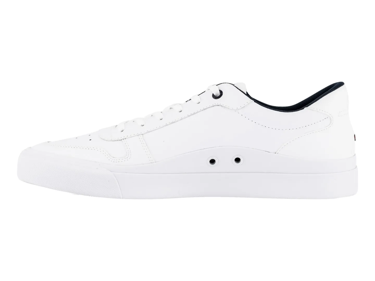 Tenis Tommy Hilfiger Leather Flag Blanco Para Hombre