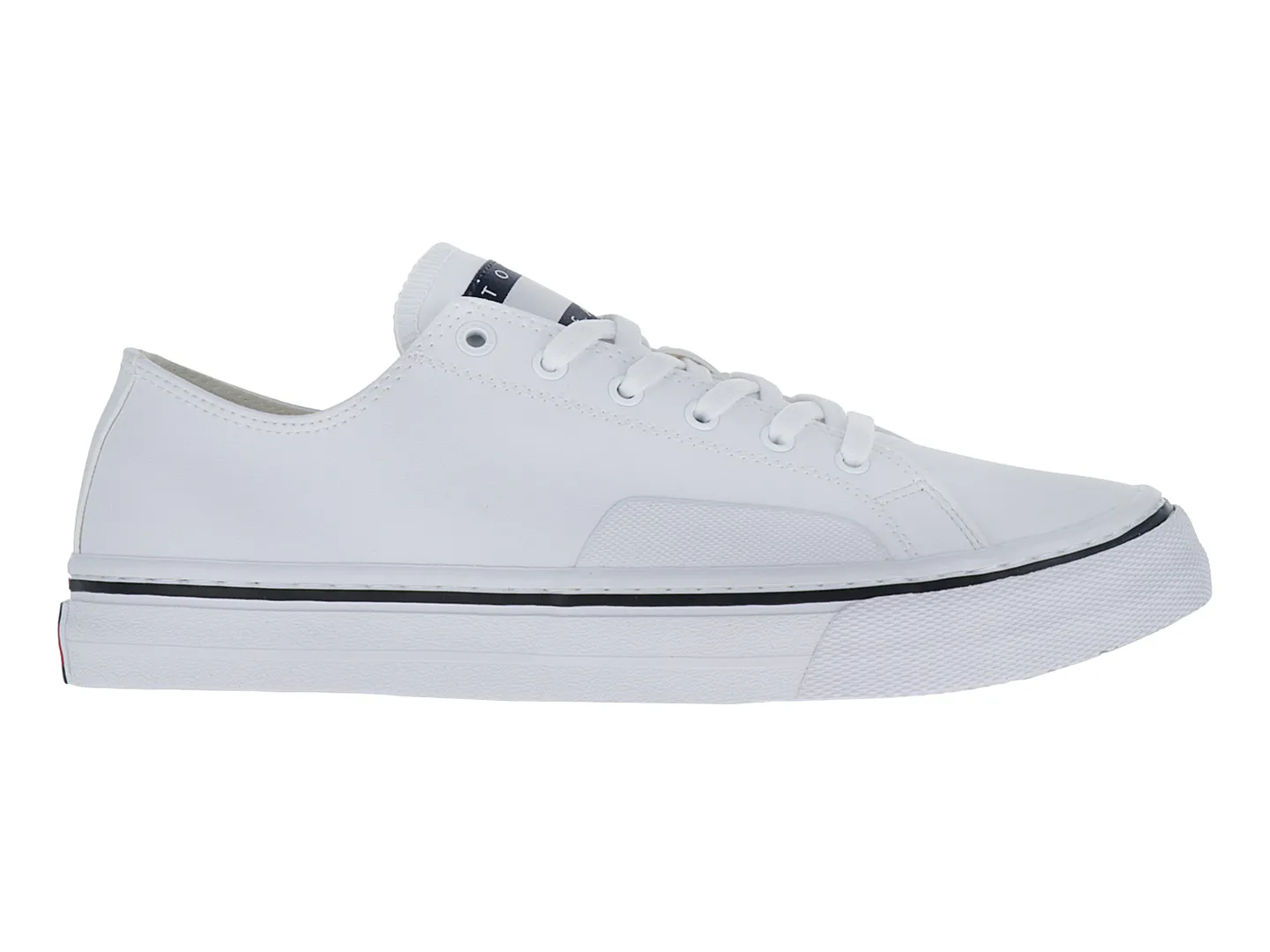 Tenis Tommy Hilfiger Leather Vulc Blanco Para Hombre