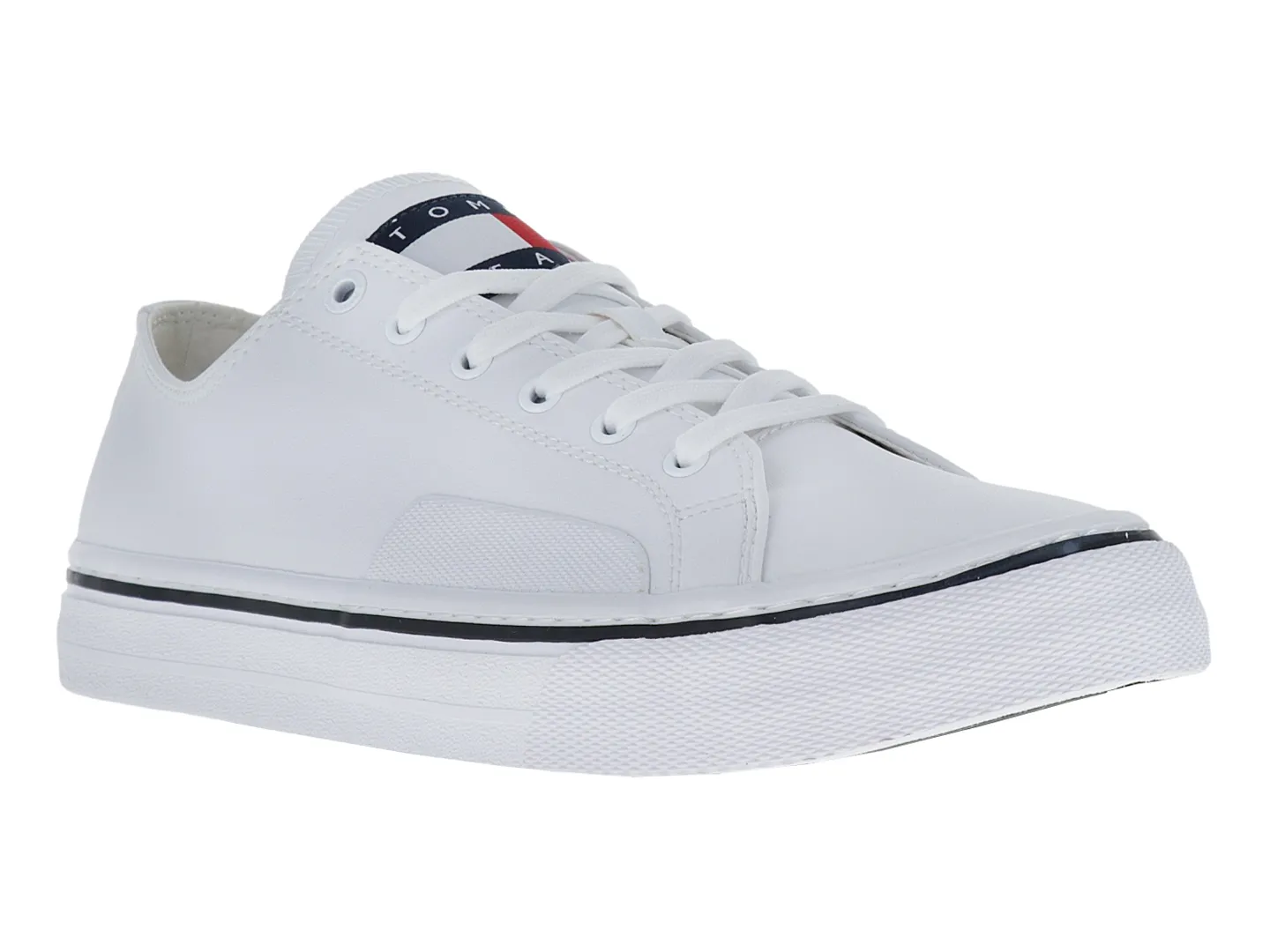 Tenis Tommy Hilfiger Leather Vulc Blanco Para Hombre