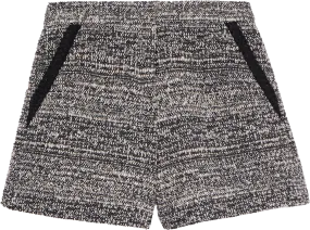 THE KOOPLES Short de tweed de talle alto en negro