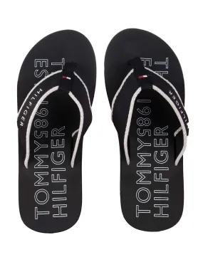 TOMMY HILFIGER - Chanclas negras Sporty Beach Hombre