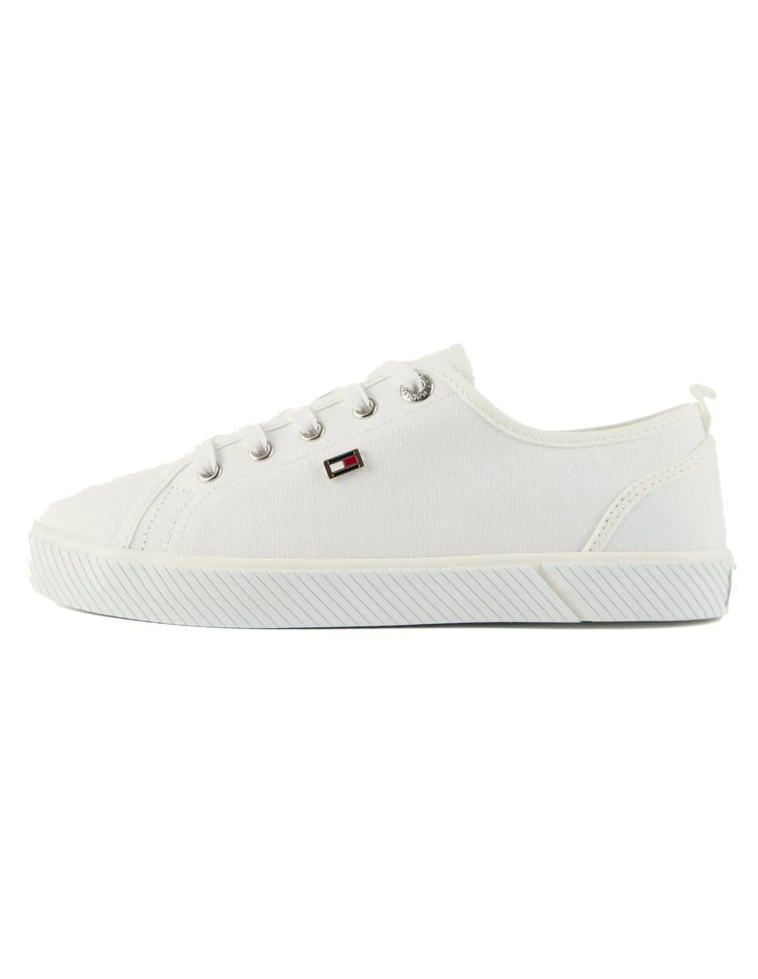 TOMMY HILFIGER  ZAPATILLAS BLANCO ROTO VULC CANVAS FW0FW08063 MUJER