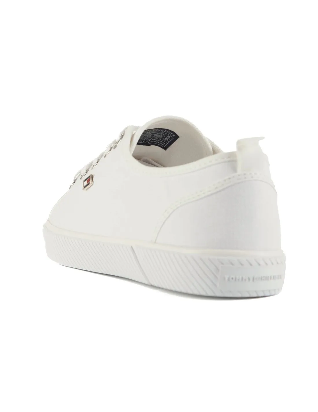 TOMMY HILFIGER  ZAPATILLAS BLANCO ROTO VULC CANVAS FW0FW08063 MUJER