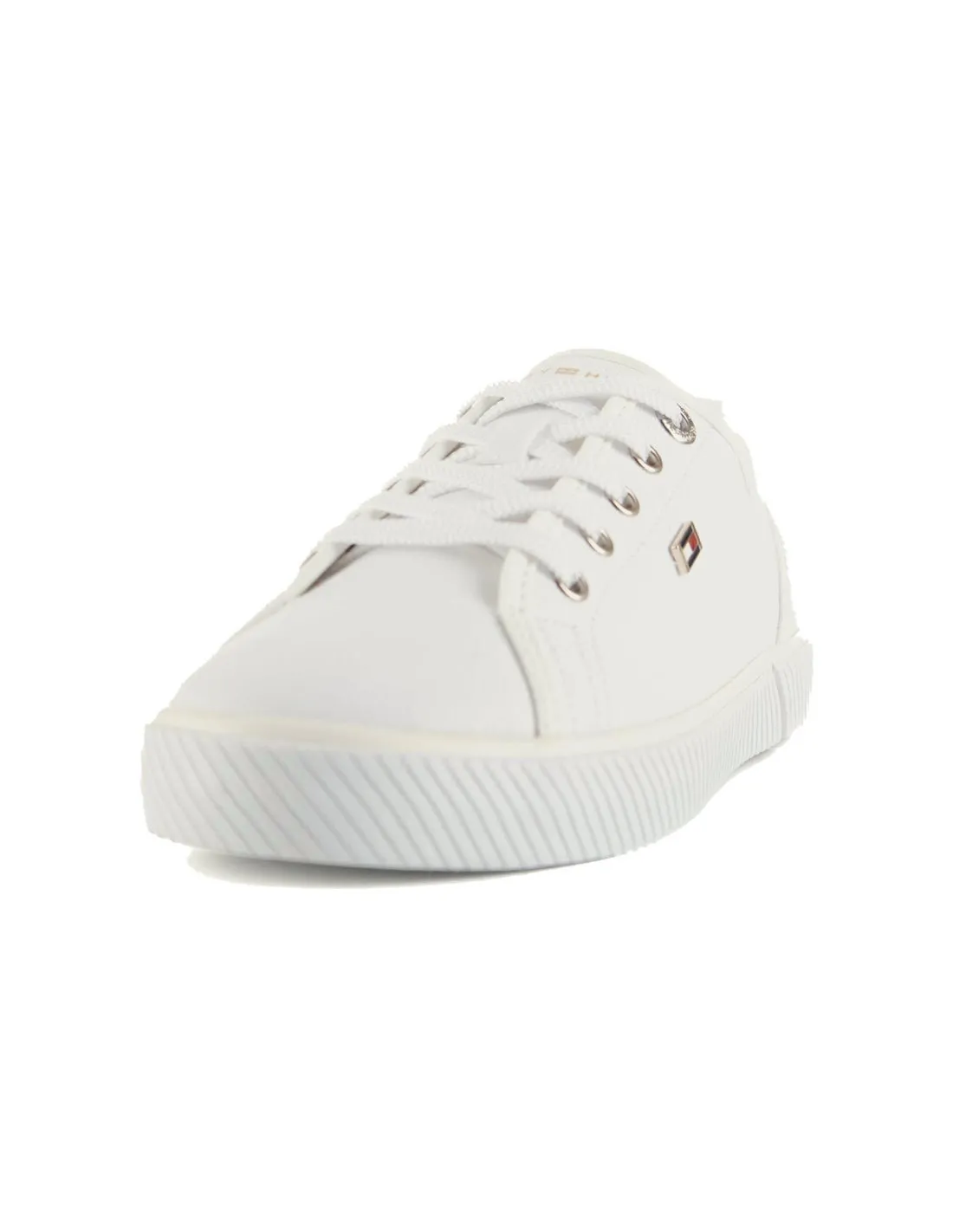 TOMMY HILFIGER  ZAPATILLAS BLANCO ROTO VULC CANVAS FW0FW08063 MUJER