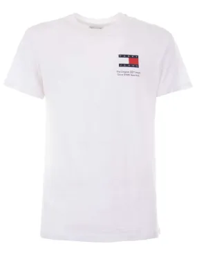 TOMMY JEANS - Camiseta blanca TJM Slim Essential Flag Hombre