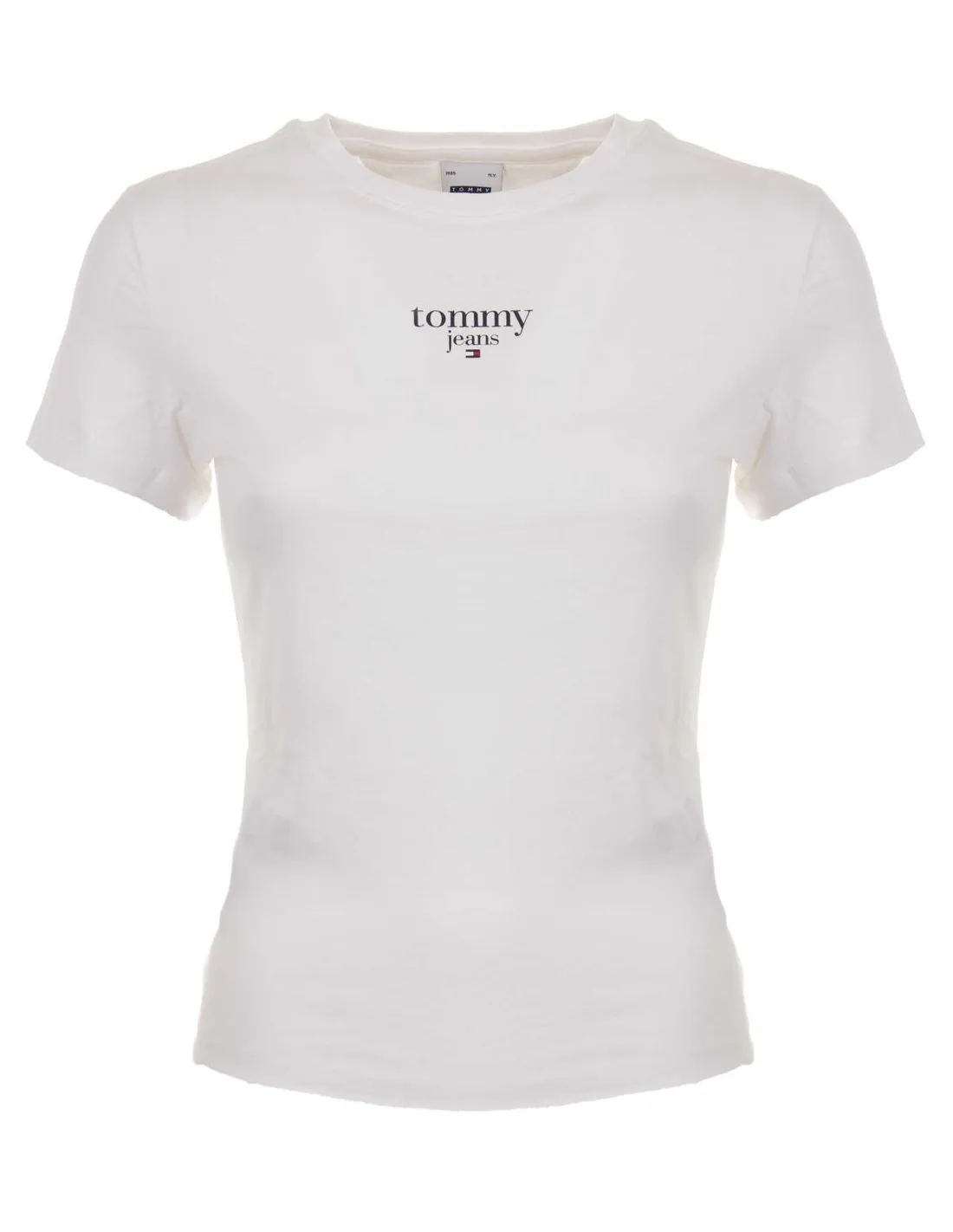 TOMMY JEANS  CAMISETA BLANCA TJW SLIM ESSENTIAL LOGO DW0DW18397 MUJER