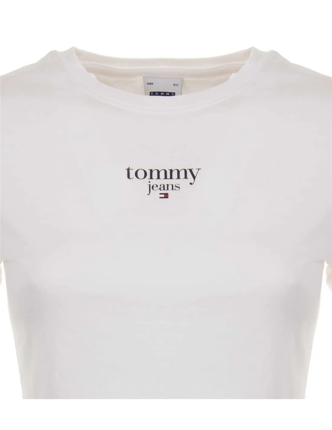 TOMMY JEANS  CAMISETA BLANCA TJW SLIM ESSENTIAL LOGO DW0DW18397 MUJER