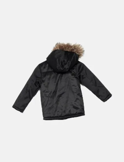 Tonyboy Parka negra con capucha