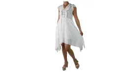 Ulla Johnson Vestido midi de encaje bordado blanco - talla US 6 