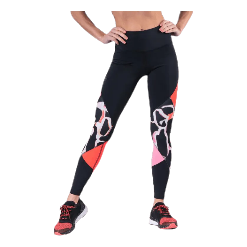 Under Armour UA Rush Print Color Block Leggings Black