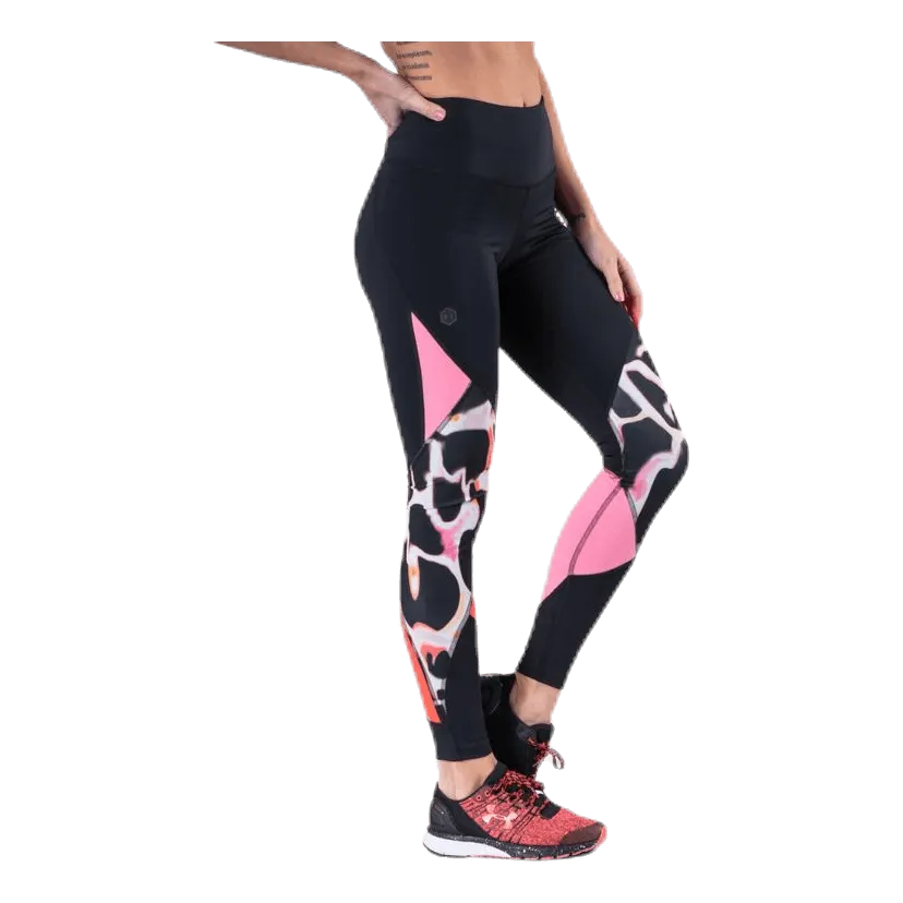 Under Armour UA Rush Print Color Block Leggings Black