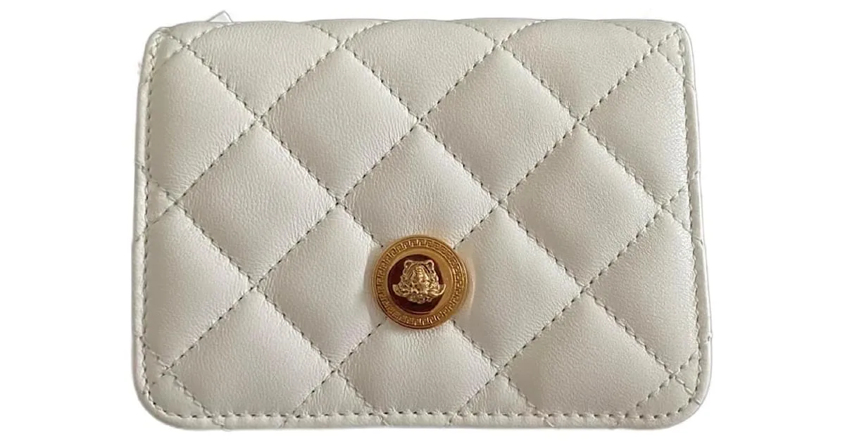 Versace La medusa Monedero Blanco 