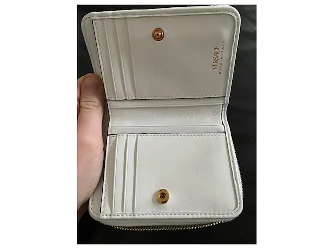 Versace La medusa Monedero Blanco 