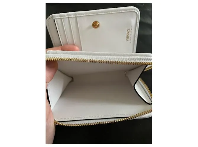 Versace La medusa Monedero Blanco 